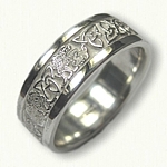 Celtic Cat & Triangle Knot Wedding Band