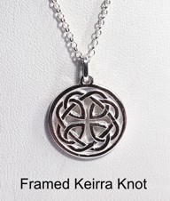 Celtic Sterling Silver Framed Keirra Knot Cross Pendant
